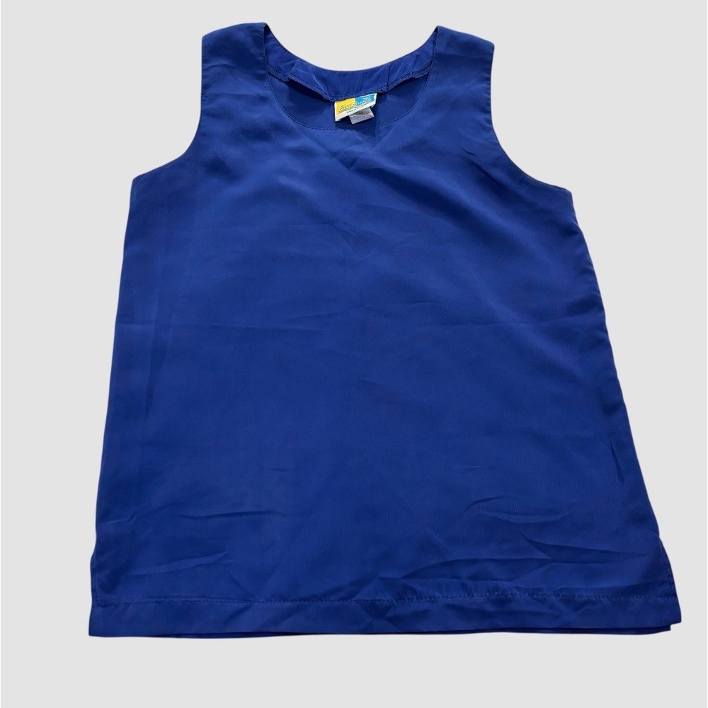 Vintage‎ Sea Suns Women's XS Blue Sleeveless Top Round Neck